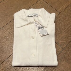 Mango White Button-Down Shirt - Without Tags